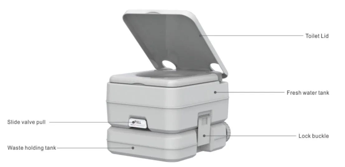 SEAFLO Portable Toilet 10L